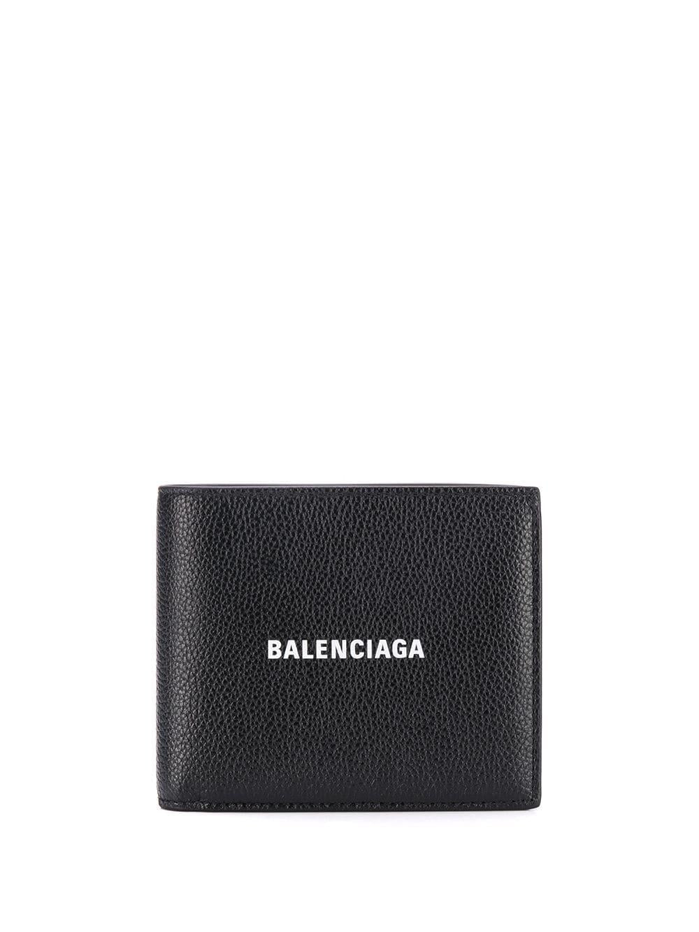 Black leather Cash Square folded wallet 594315 1IZI31090 BALENCIAGA 
