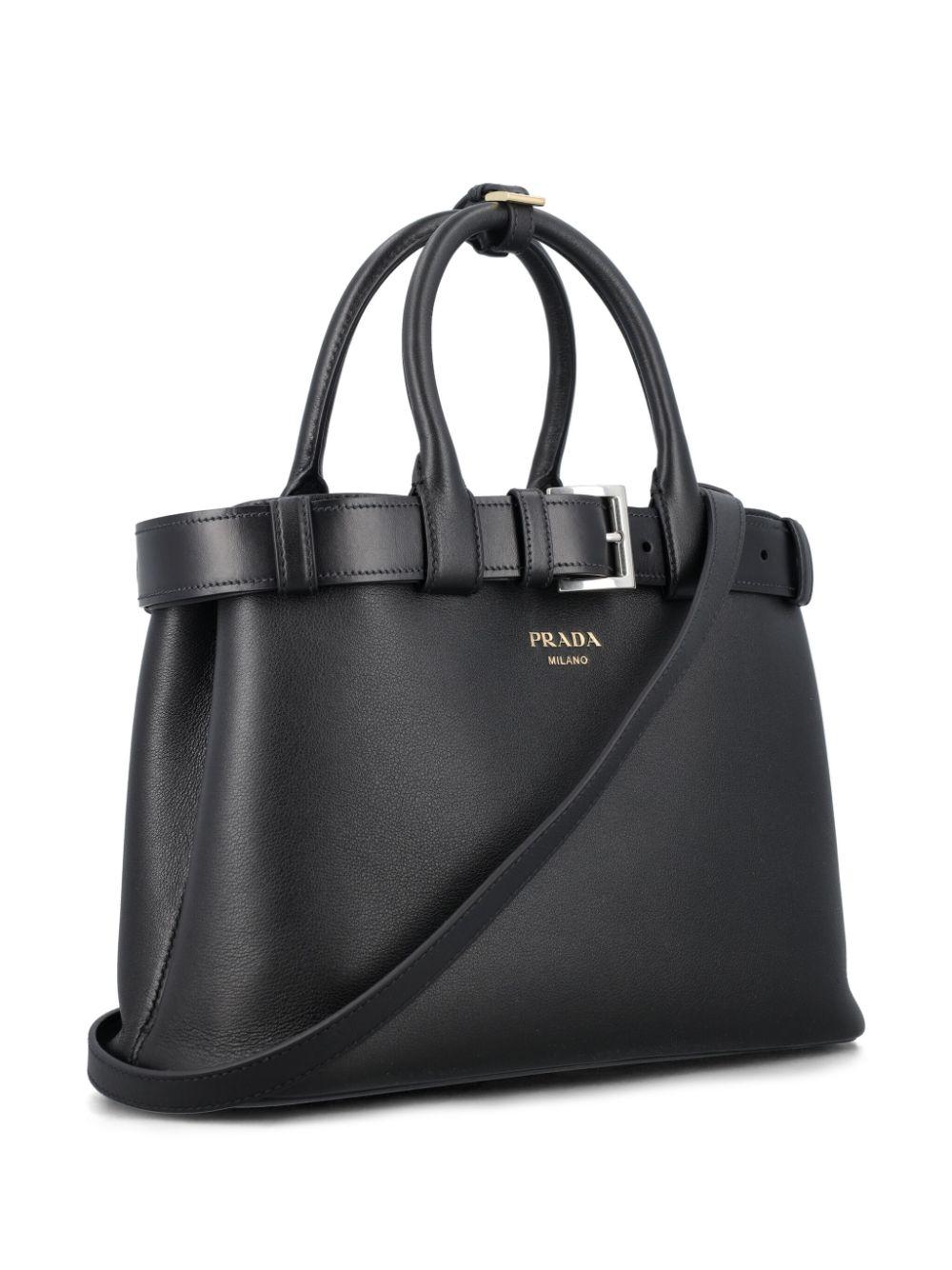 Medium belted leather tote bag<BR/><BR/><BR/> 1BA434 2CY9F0002 PRADA 