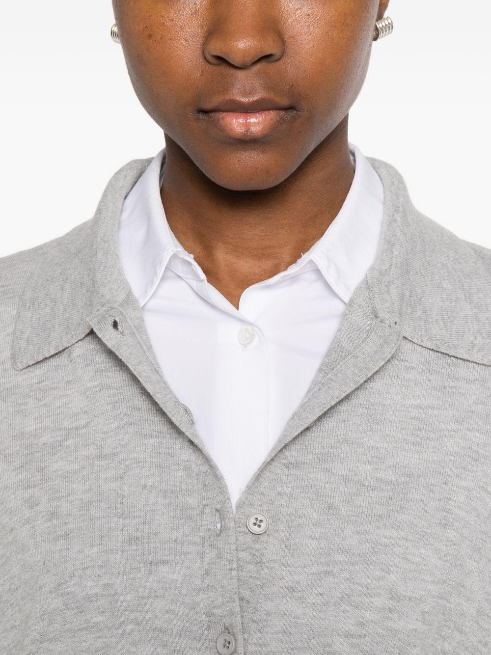 TALA KNIT V-NECK POLO POFS21838104 LIGHTGREY THE FRANKIE SHOP 