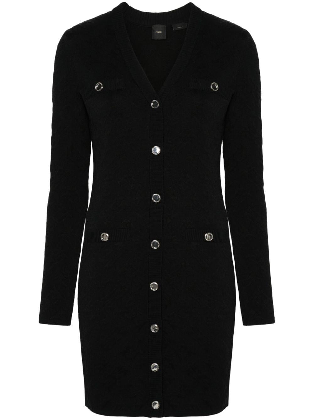 Love-Birds-motif mini dress<BR/><BR/><BR/> 103974 A21TZ99 PINKO 
