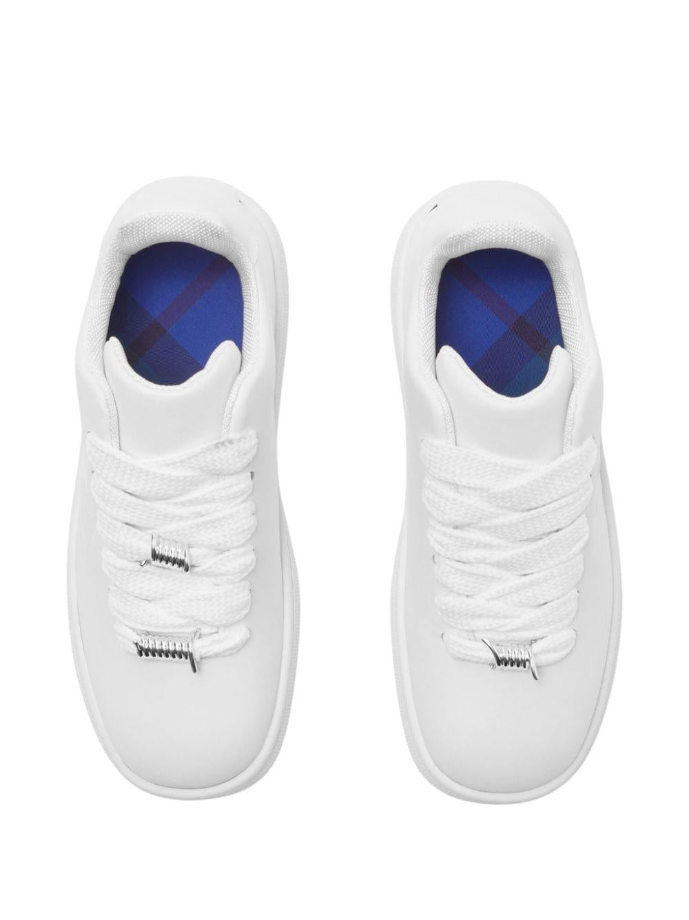 Box leather sneakers<BR/><BR/><BR/> 8083385 A1464 BURBERRY 