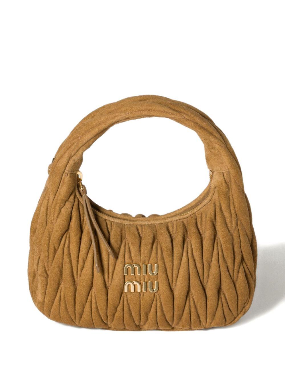 Wander matelassé nappa leather hobo bag 5BC125AB7O V-OOYF0393 MIU MIU 