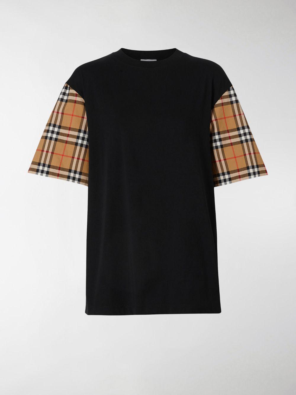 T-shirt con motivo Vintage Check 8014895 BLACK BURBERRY 
