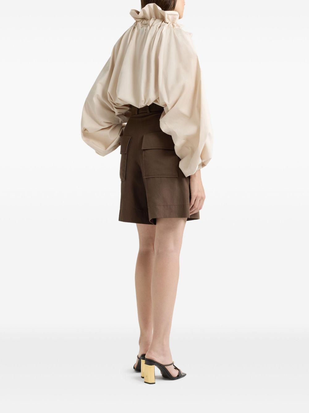 Iconic drawstring poplin top<BR/><BR/> TO0170017 117B PATOU 