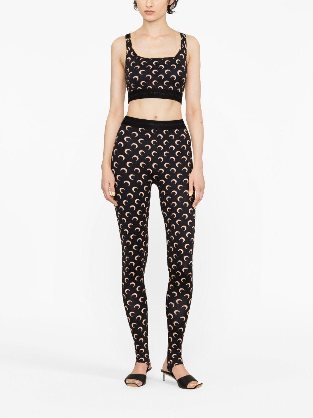 Moon printed leggins WPA111A CJER0001IT99 MARINE SERRE 