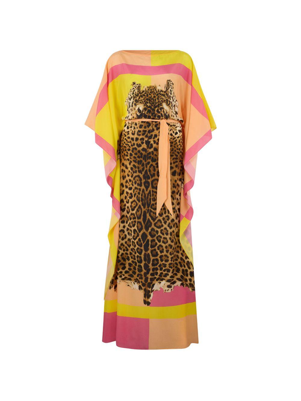 Silk Kaftan with Cavalli Pop Print WQT180 SQR3301000 ROBERTO CAVALLI 