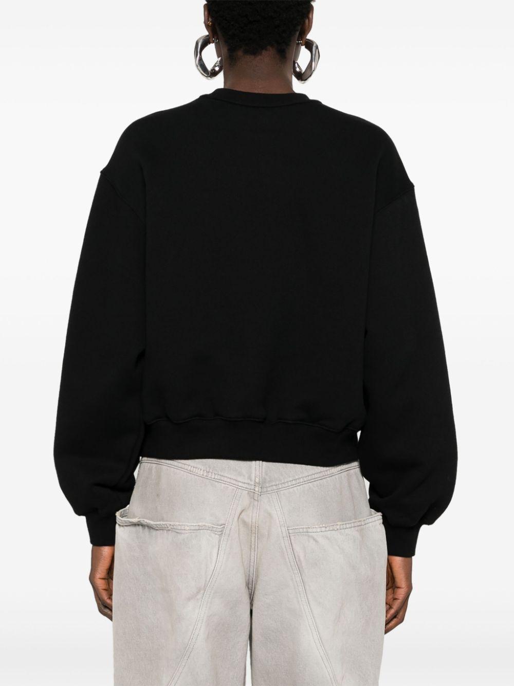 Logo-embossed cotton sweatshirt 4CC3241508 001 ALEXANDER WANG 