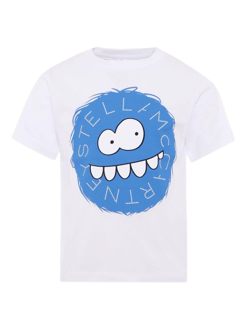 Blue monster print T-shirt TX8Q31 Z0434100 STELLA McCARTNEY KIDS 