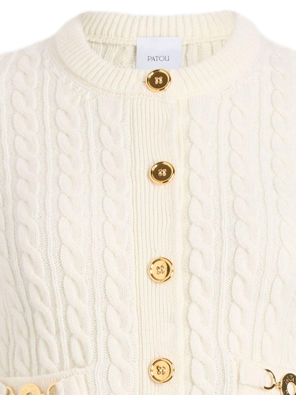 Cable cardigan in wool and cashmere KN2608041 097C PATOU 