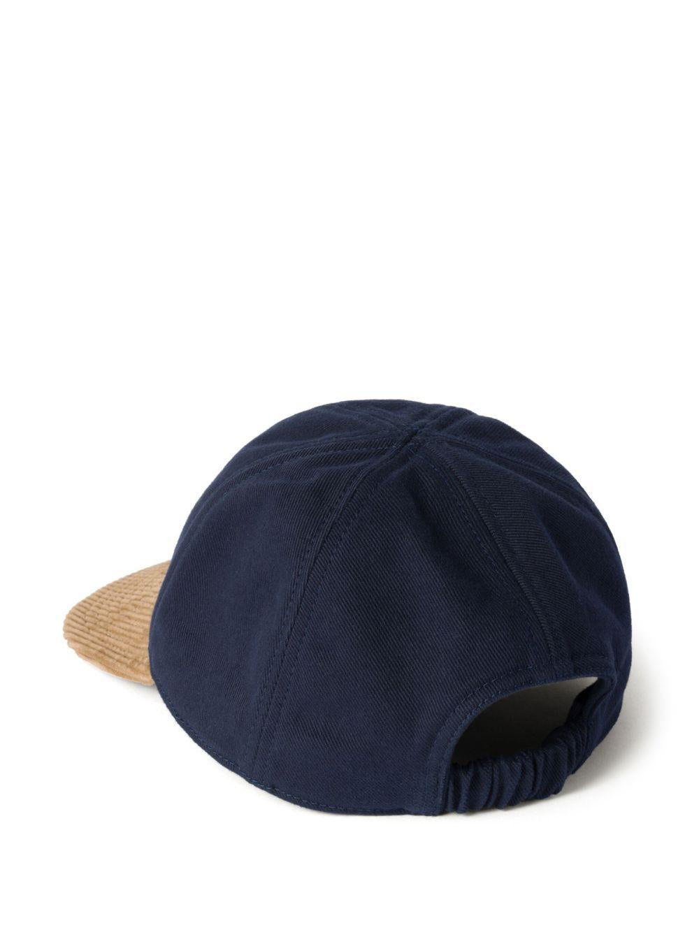 Baseball cap with ribbed inserts 5HC369 2CWDF0008 MIU MIU 