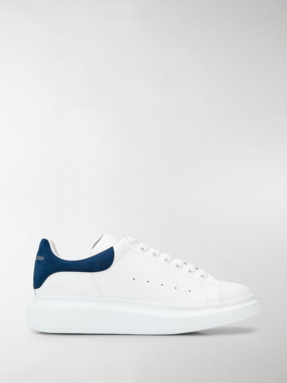 White/blue leather/suede oversized low-top sneakers 553680WHGP7 9086 ALEXANDER MCQUEEN 
