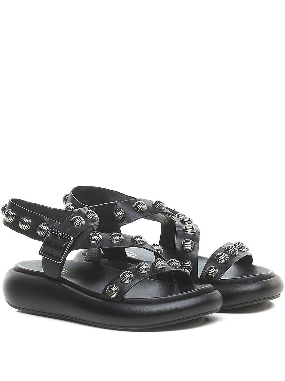 Vision sandals with shell detail VISION01 BLACK ASH 