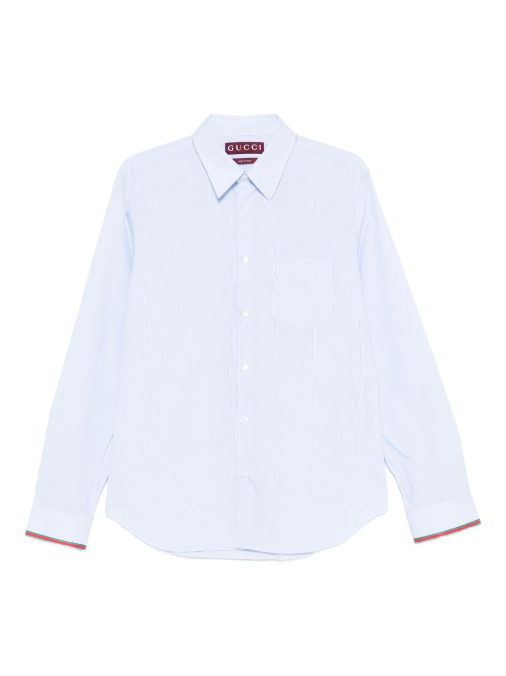 Striped cotton shirt with Web 852707 ZAS5W4305 GUCCI 