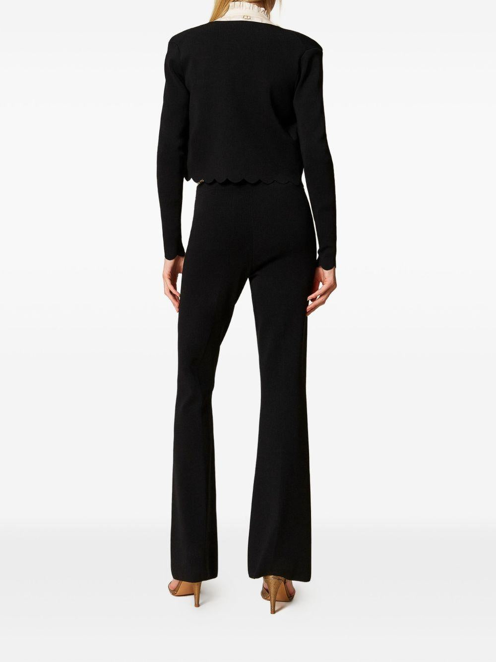 Flared knit trousers 252TP3206 00006 TWINSET 