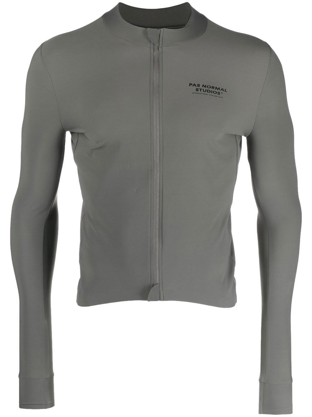 Logo-print zip-up sweatshirt MJ0117H DARK GREY PAS NORMAL STUDIOS 