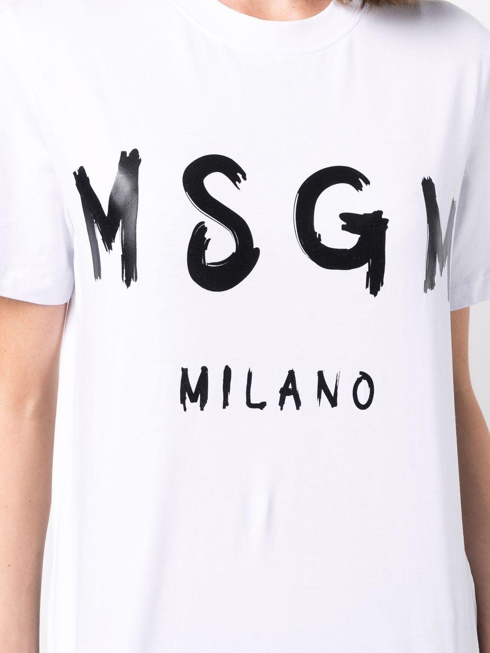 Graffiti logo-print T-shirt 2000MDM510 20000201 MSGM 