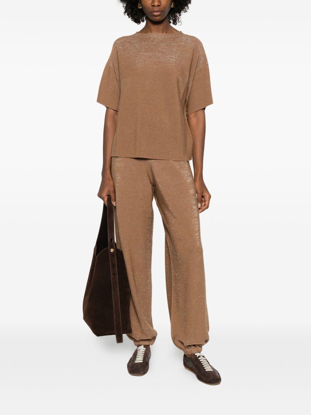 Jogger pants in wool, cotton, and lurex PAD266F328L766 1268 FABIANA FILIPPI 