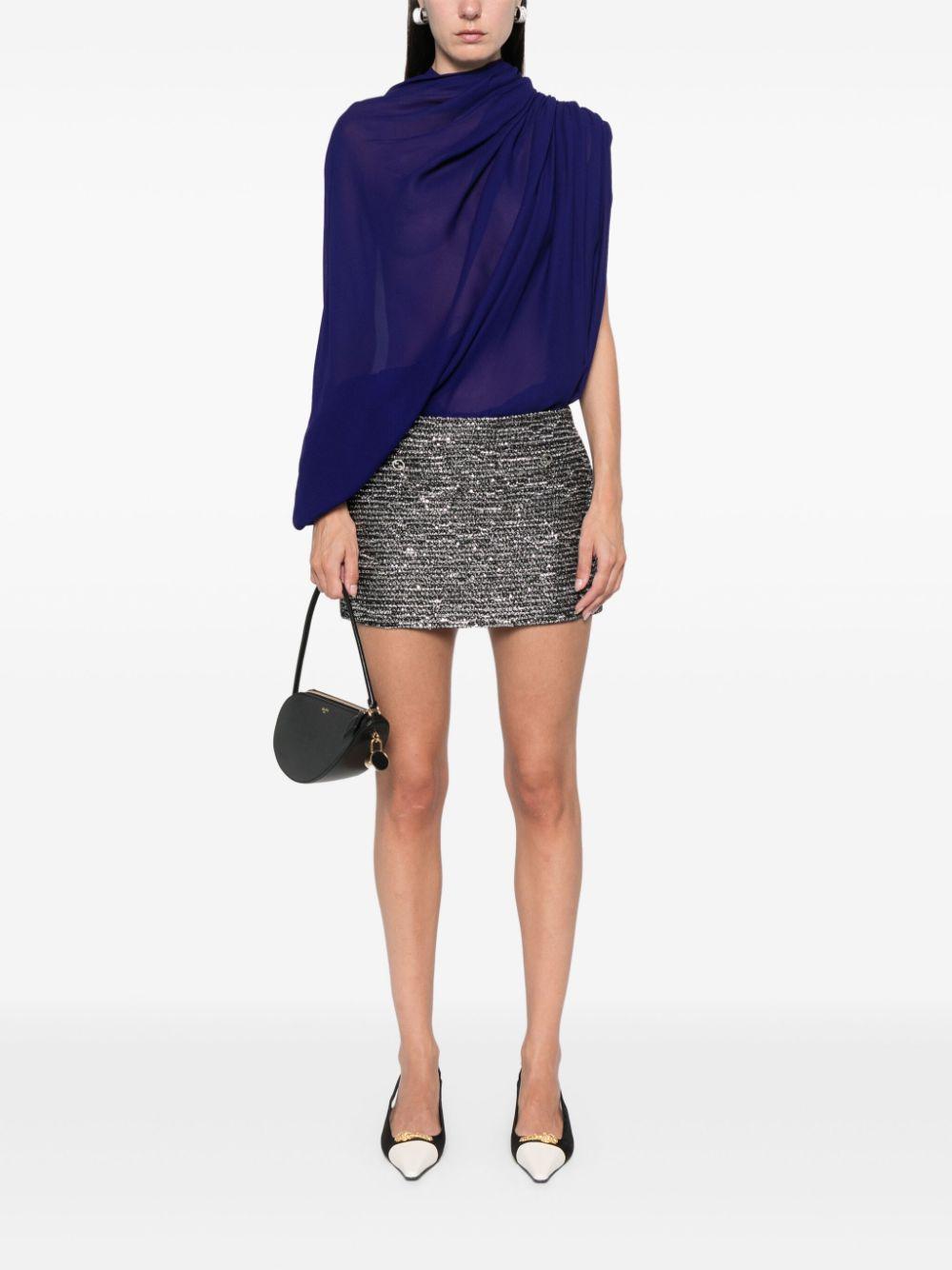 Striped tweed mini skirt<BR/><BR/> 800174 ZAQ9N1138 GUCCI 
