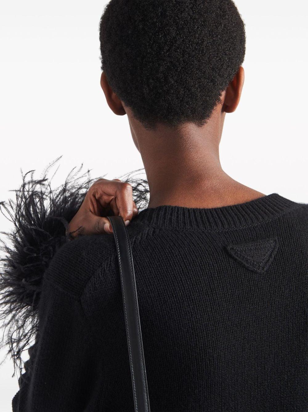 Black cashmere cardigan P25M32 1346F0002 PRADA 