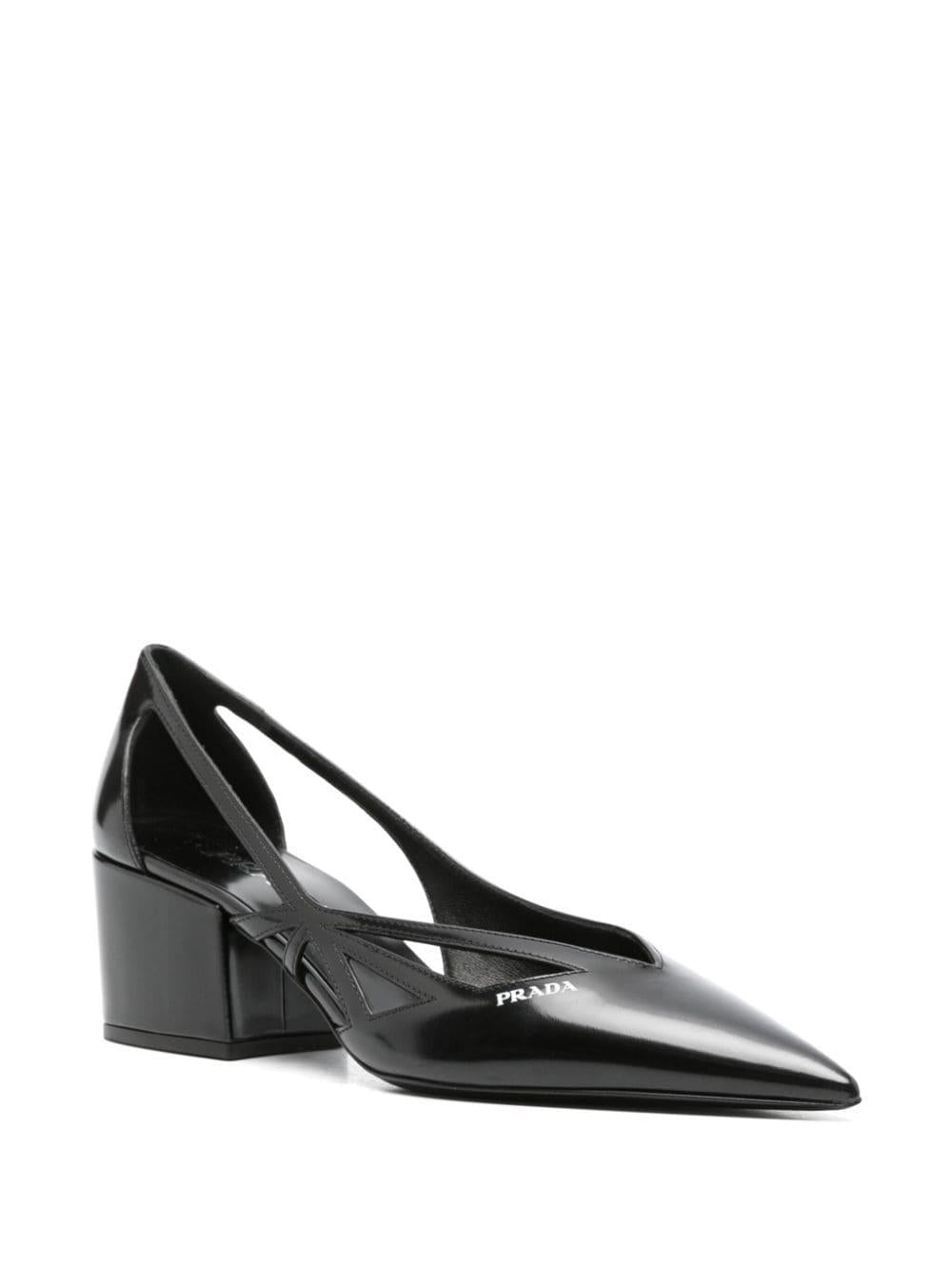 55mm debossed-logo pumps<BR/><BR/><BR/> 1I741N 055F0002 PRADA 