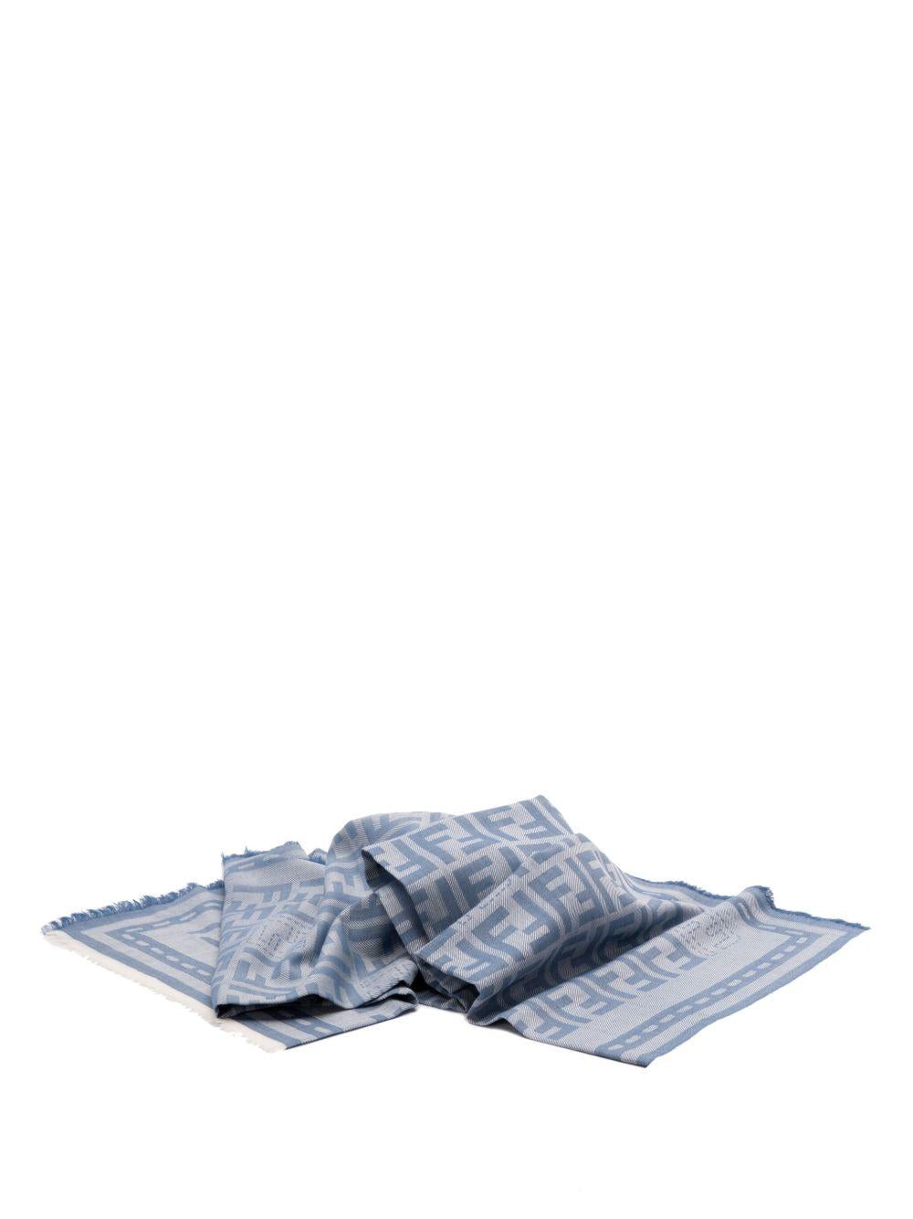 Jacquard-pattern scarf<BR/><BR/> FXT069 AUM1F0RU7 FENDI 