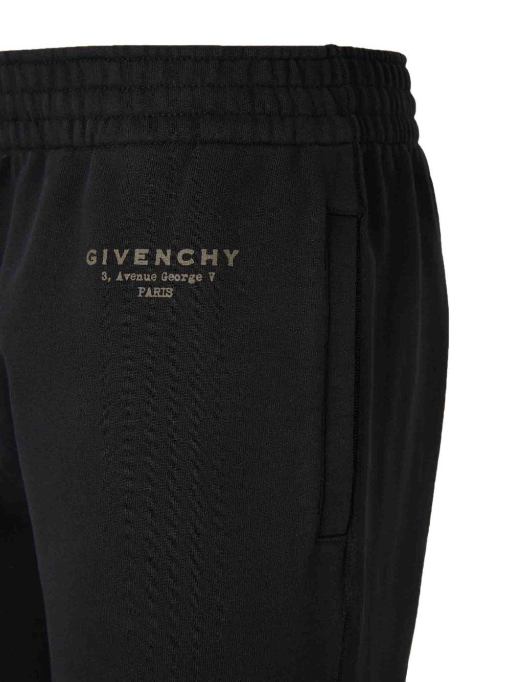Joggers in fleece with GIVENCHY Stamp print BM51N43YRJ 001 GIVENCHY 