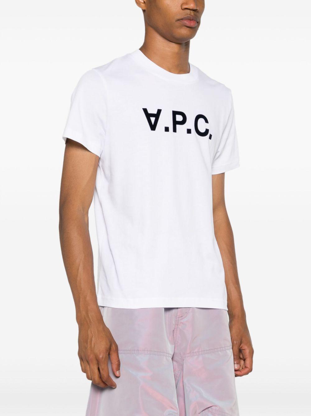 Flocked-logo T-shirt<BR/><BR/><BR/> COHBM M26384TAE A.P.C. 