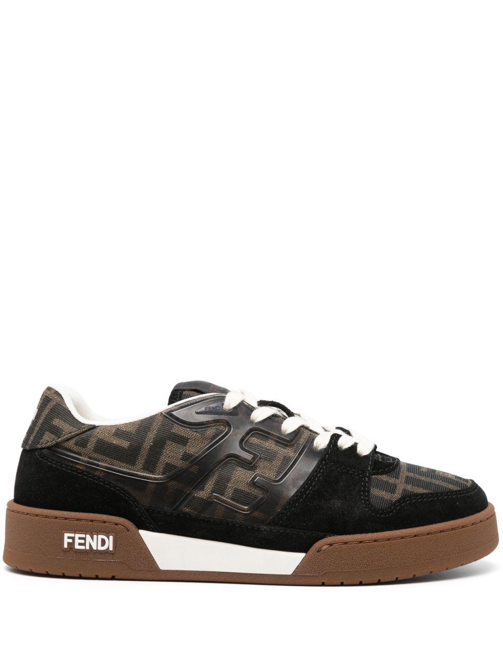 Zucca-monogram panelled sneakers 8E8470 AQ6IF17JT FENDI 