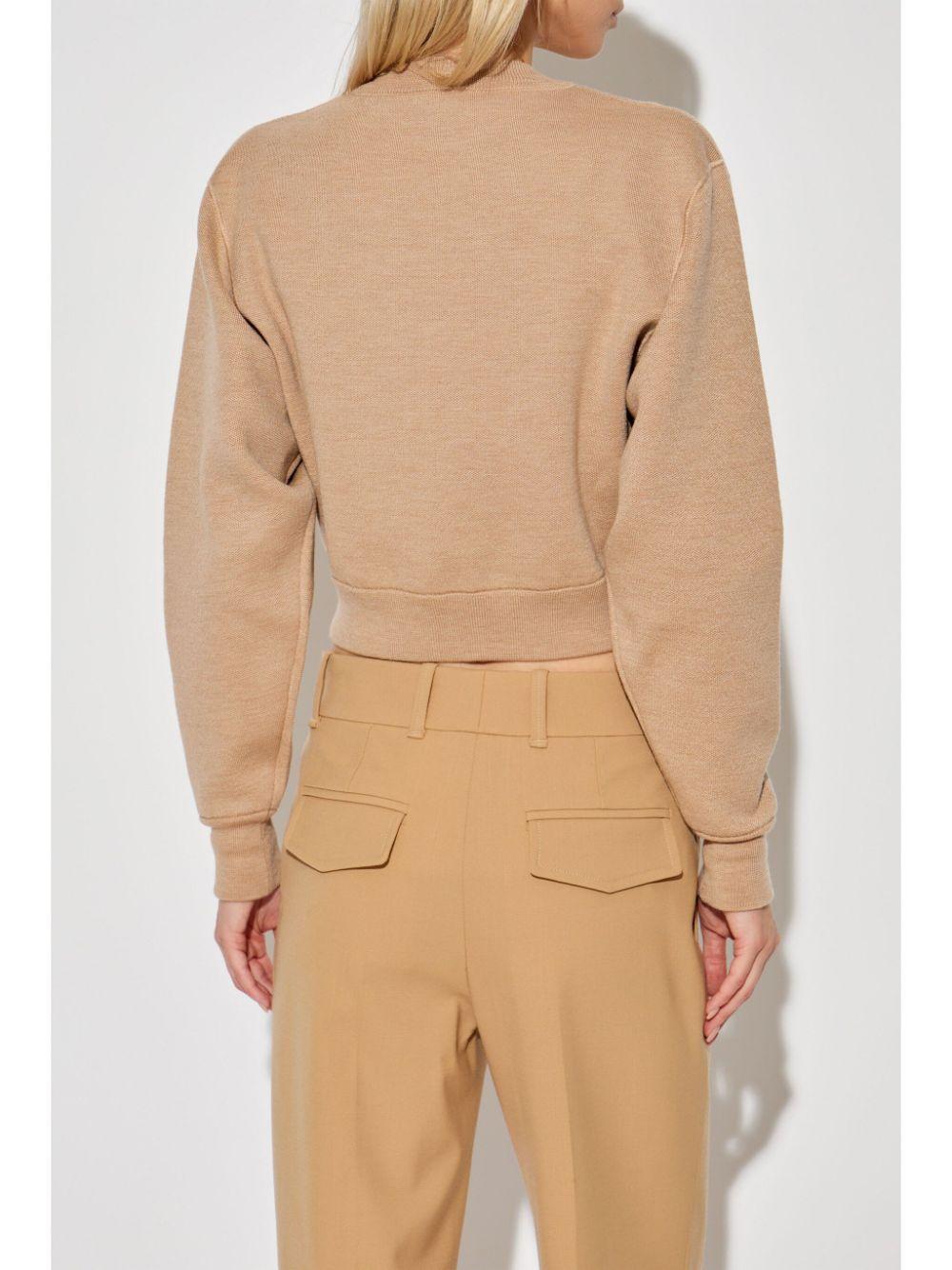 Embroidered-logo wool jumper<BR/><BR/><BR/> CHC24AMP54730 223 CHLOÉ 