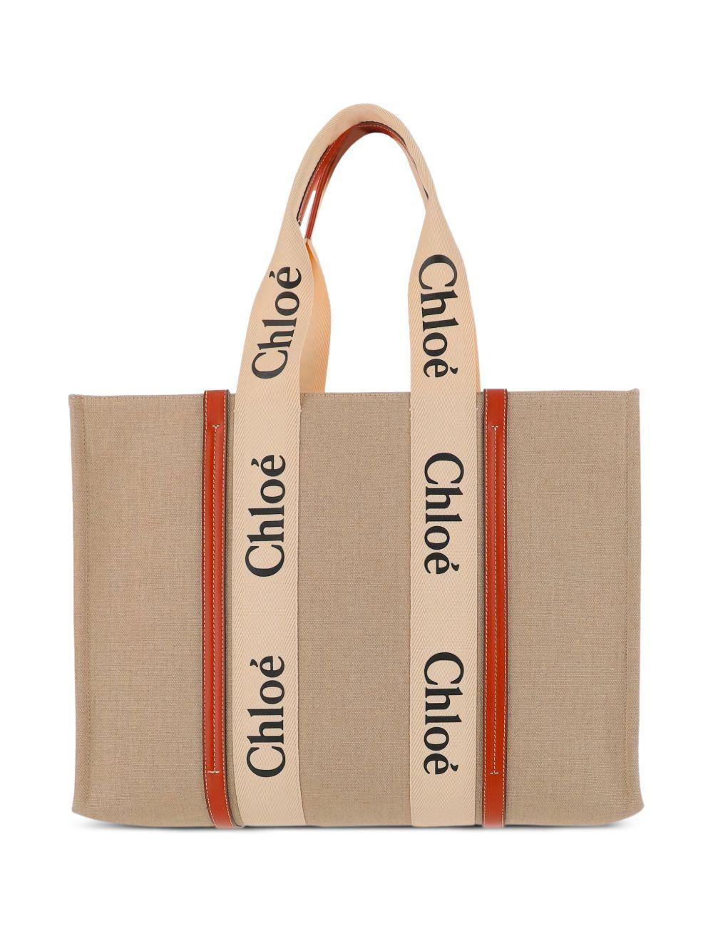 Woody large linen tote bag CHC22AS382I26 90U CHLOÉ 