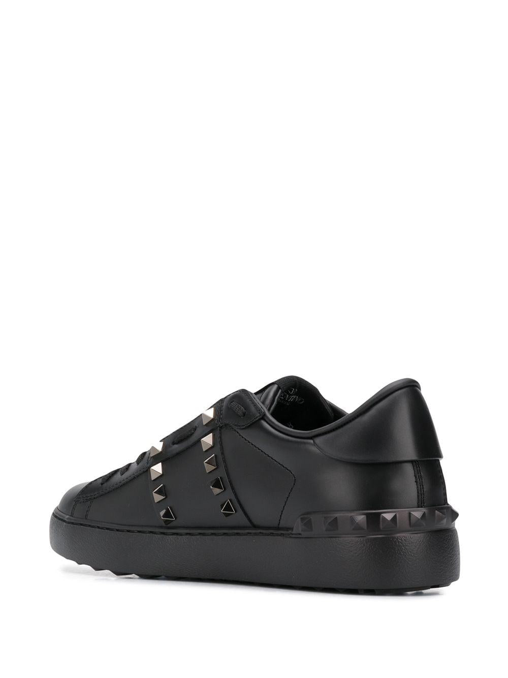 Black Untitled Rockstud leather sneakers XW2S0A01BXE 0NO VALENTINO GARAVANI 