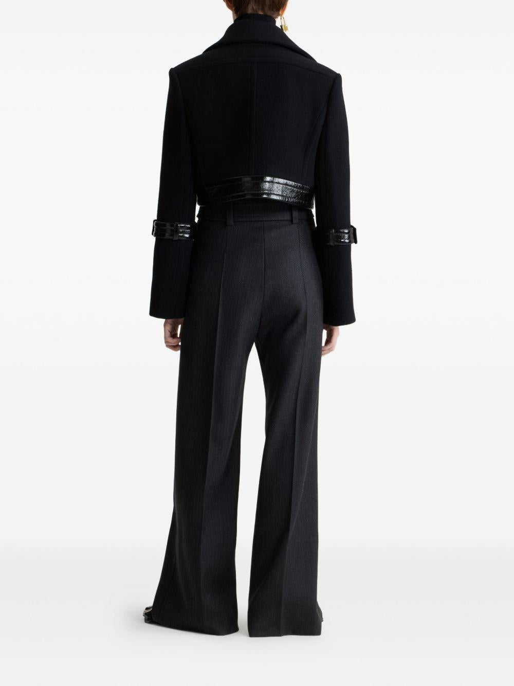 Cropped lock jacket in sustainable wool blend JA0590217 999B PATOU 
