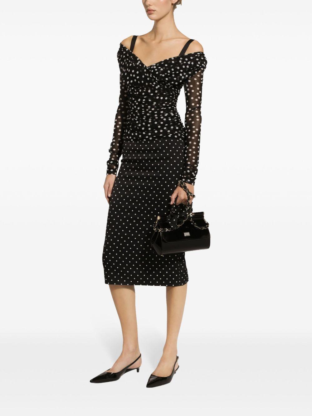 Polka-dot tulle top<BR/><BR/><BR/> F7AB5T FSRP2HNBDW DOLCE & GABBANA 