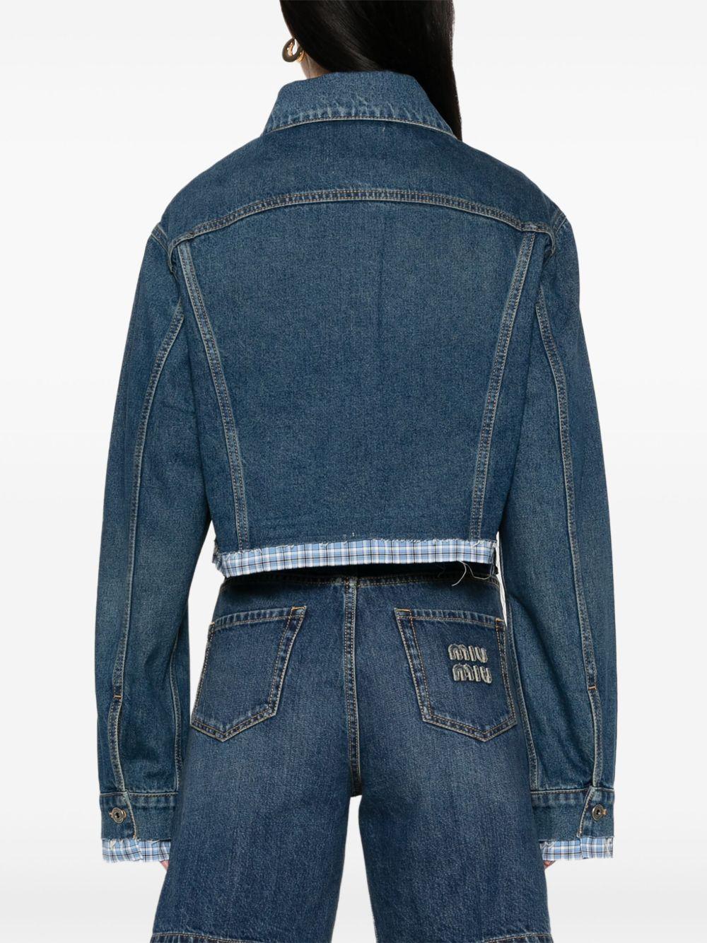 Denim and poplin jacket<BR/><BR/><BR/> GWB247 1568F0008 MIU MIU 