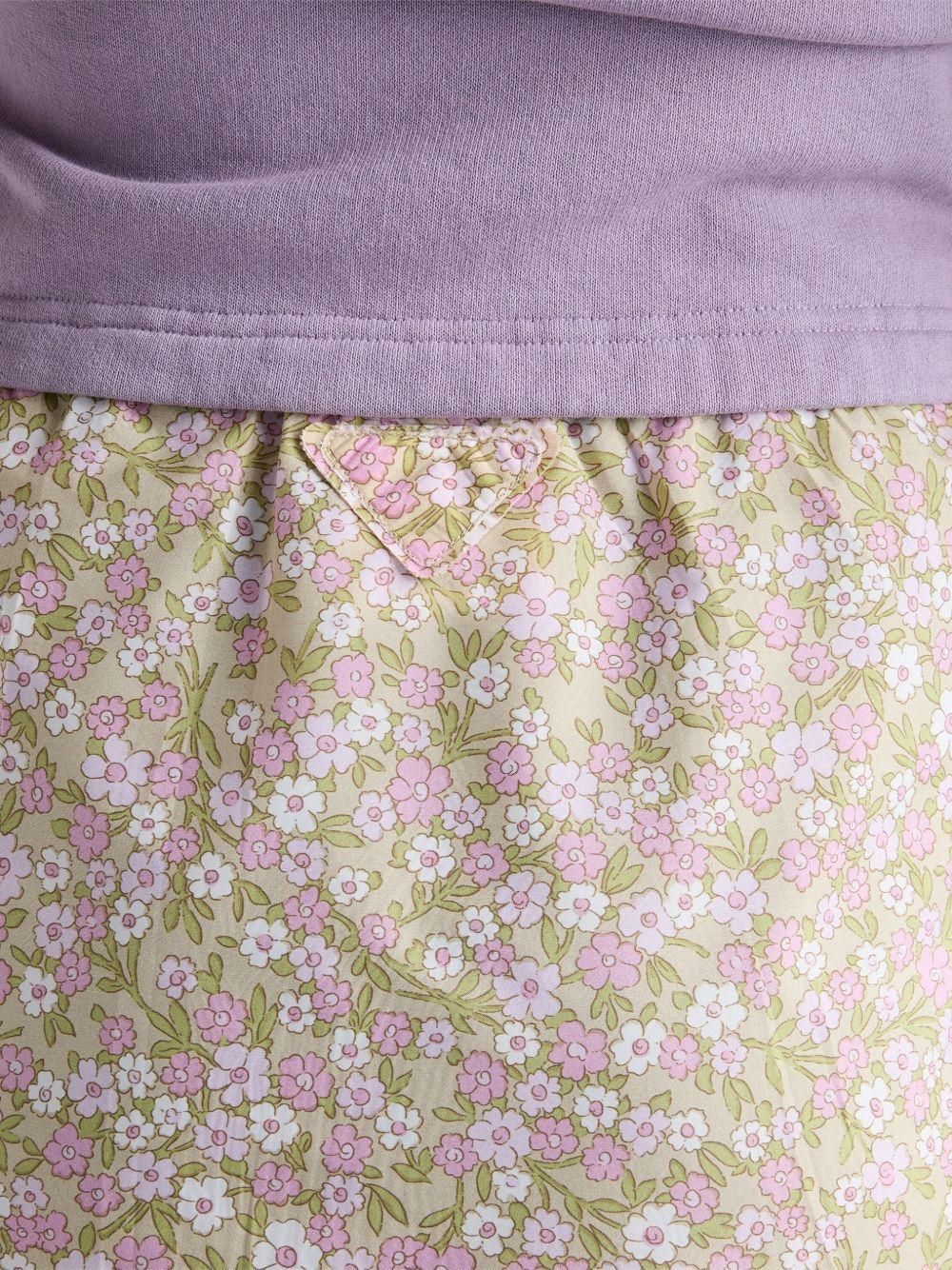 Floral print Re-Nylon midi-skirt 21H03719DI S-OOOF0E18 PRADA 