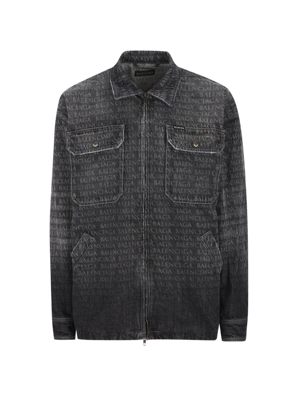 chest pockets logo print shirt jacket 856919 TTWA51269 BALENCIAGA 