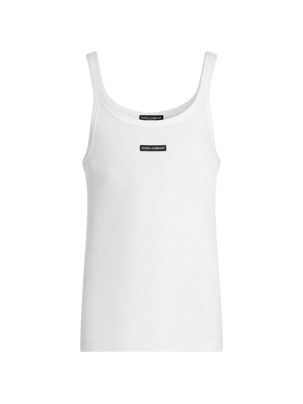 Cotton tank top with print G8PA8T G7P3IW0800 DOLCE & GABBANA 