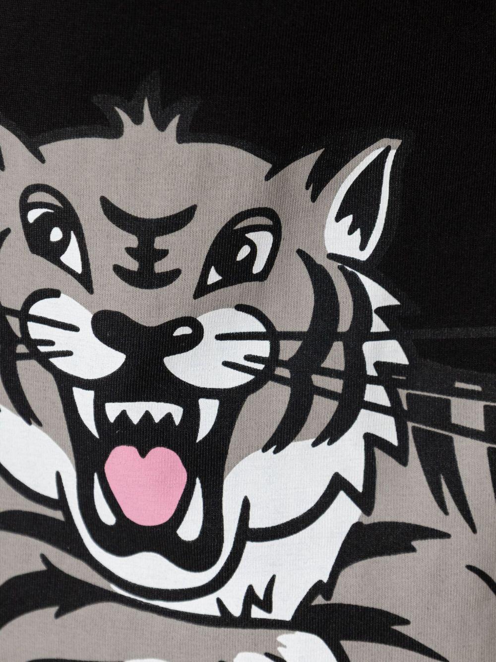 T-shirt with logo and tiger print FF62TS2544SO 99JBLACK KENZO 