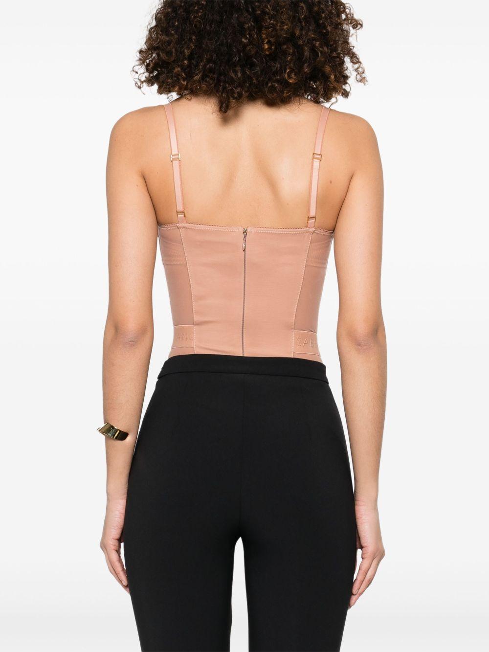 Bodysuit in crêpe and tulle fabrics BO02351E2 283 ELISABETTA FRANCHI 