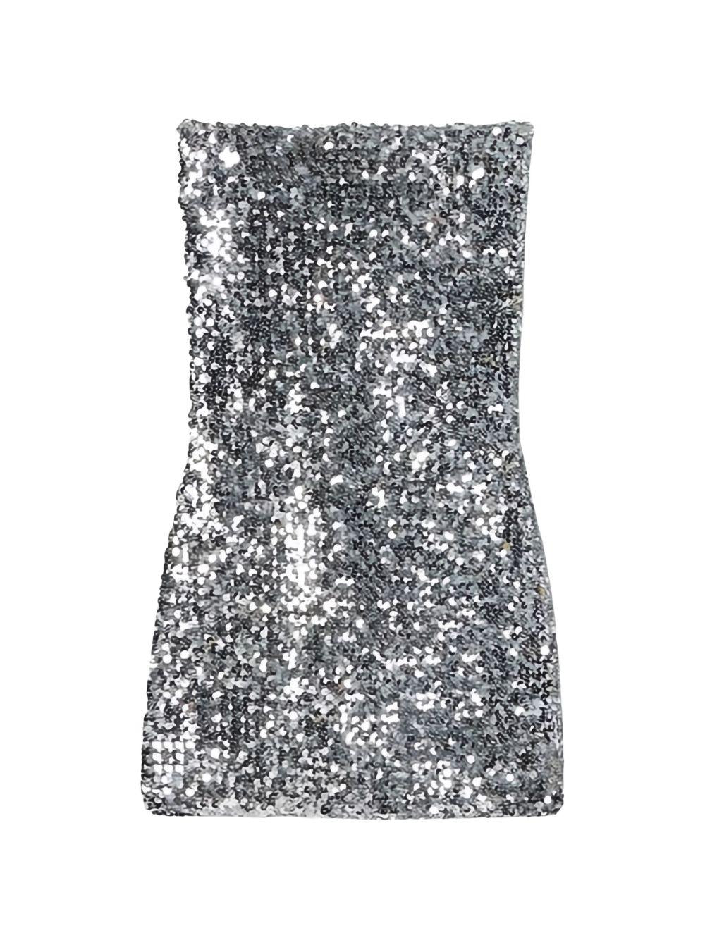 Embroidered sequin elastic fabric dress 860518 ZZZAA1700 GUCCI 