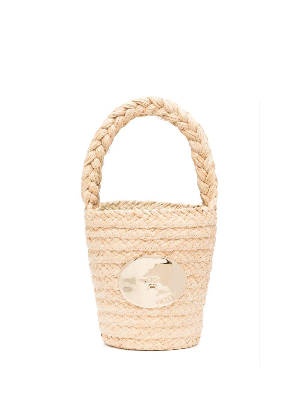 Iconic raffia bucket bag<BR/><BR/><BR/> AC0610140 102V PATOU 