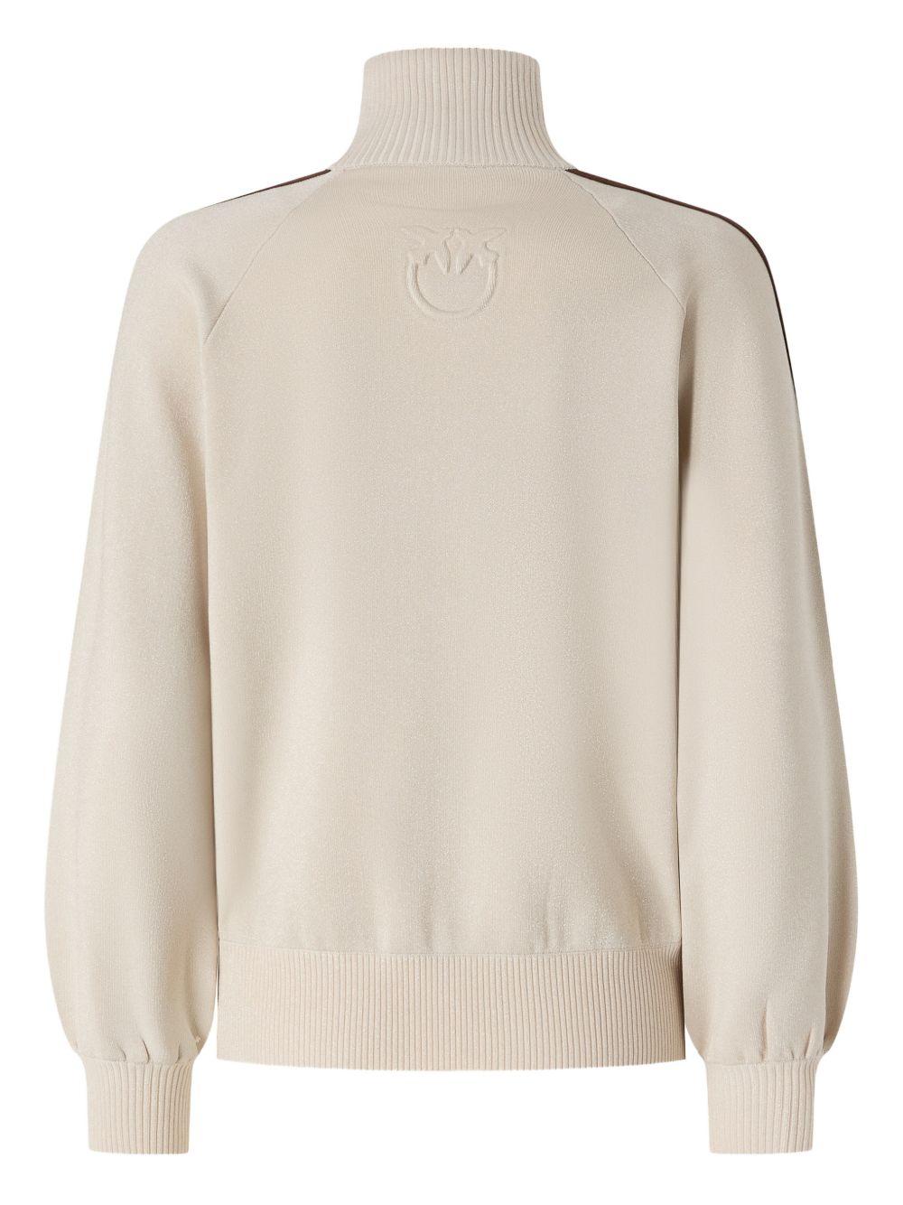 Zipped sweatshirt with Love Birds logo 106336 A34DC44 PINKO 