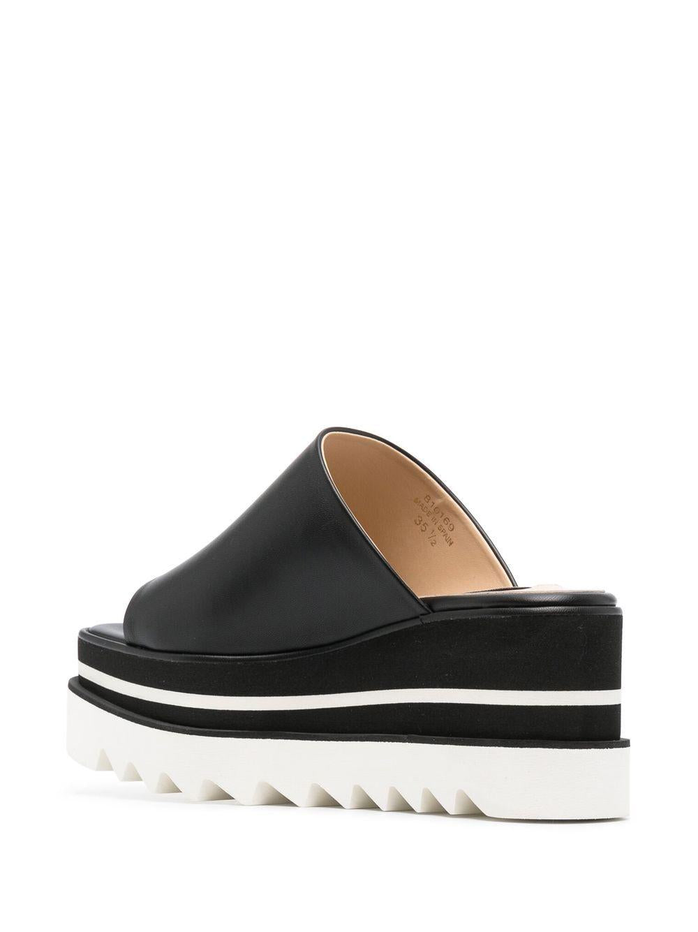 Platform-sole slip-on sandals<BR/><BR/> 810169 KP0271000 STELLA McCARTNEY 