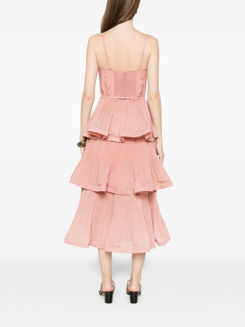 Pleated Tiered Midi Dress 6354DS26R DPI ZIMMERMANN 