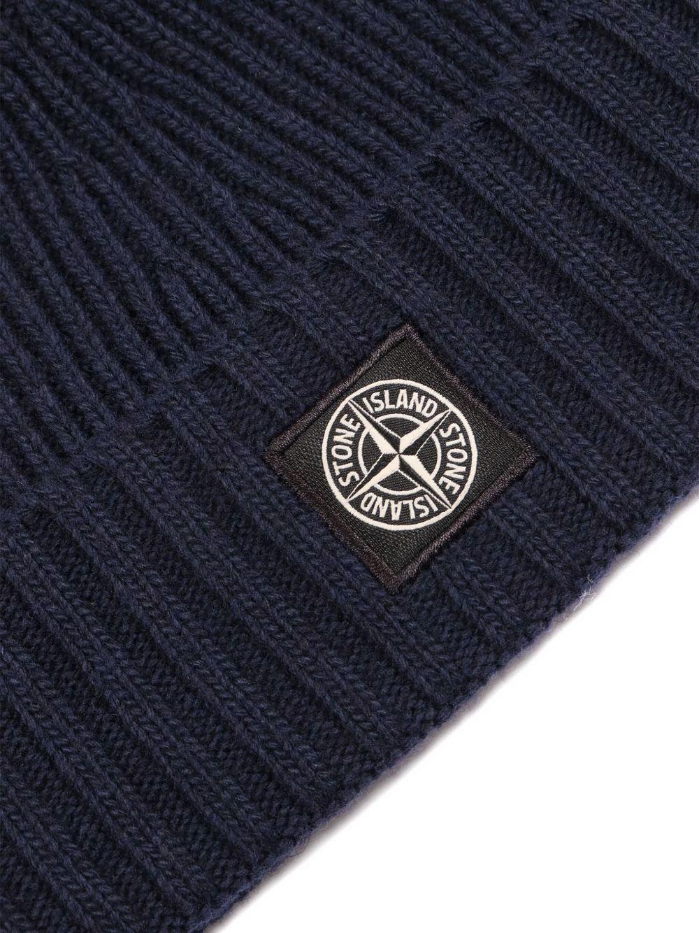 Beanie in ribbed wool K2S16N100003 S00M3V0020 STONE ISLAND KIDS 