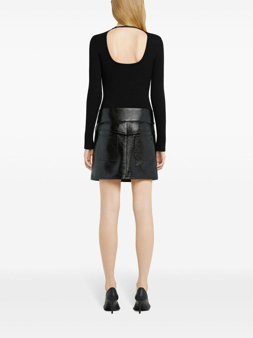 Belted mini skirt<BR/><BR/><BR/> 125CJU218VY0014 9999 COURRÈGES 