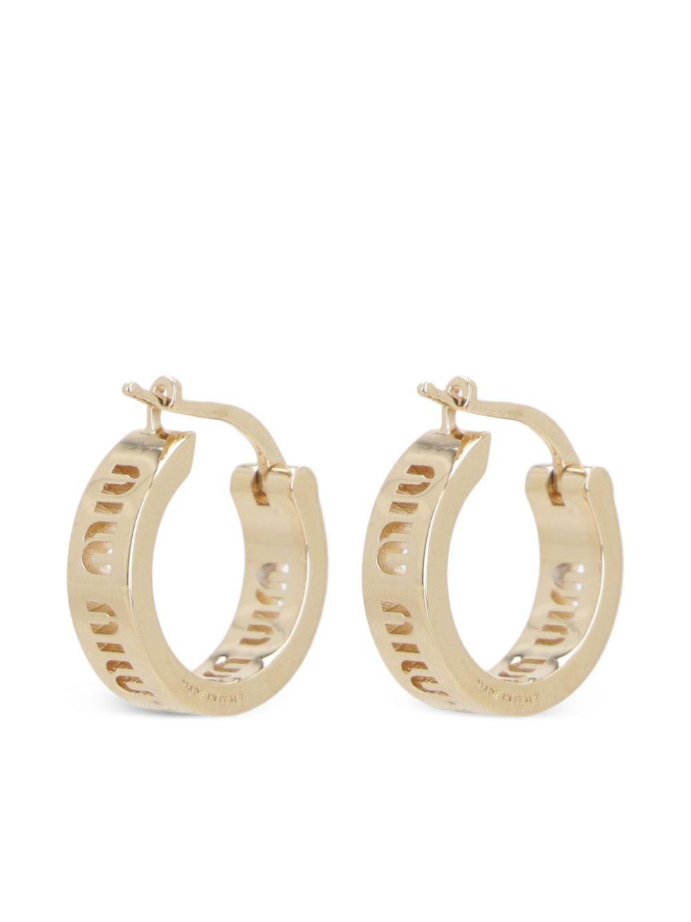 Logo hoop earrings 5IO133 2DTUF0056 MIU MIU 