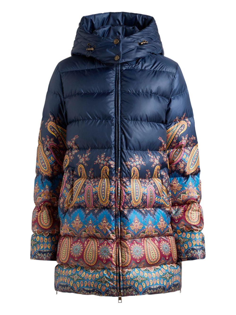 DOWN JACKET WITH HOOD AND PLACED PRINT WRBB0019 99SPSE1X0886 ETRO 