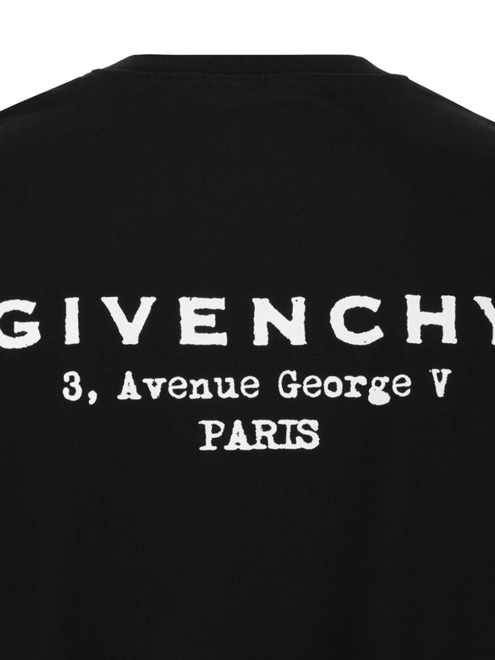 t-shirt in cotton with Givenchy stamp print BM71NK3YRV 001 GIVENCHY 