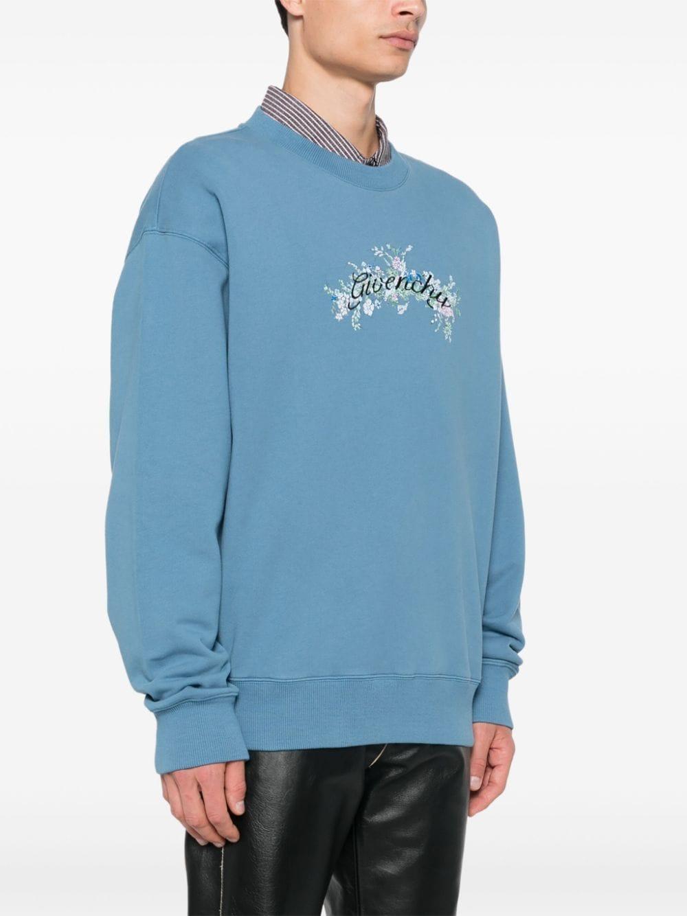 Logo-embroidered sweatshirt<BR/><BR/><BR/> BMJ0LC3YMU 495 GIVENCHY 
